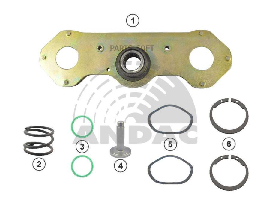 0810 20117_р/к дискового тормоза 9(мр) механизм регулировки правый Meritor \DX 195