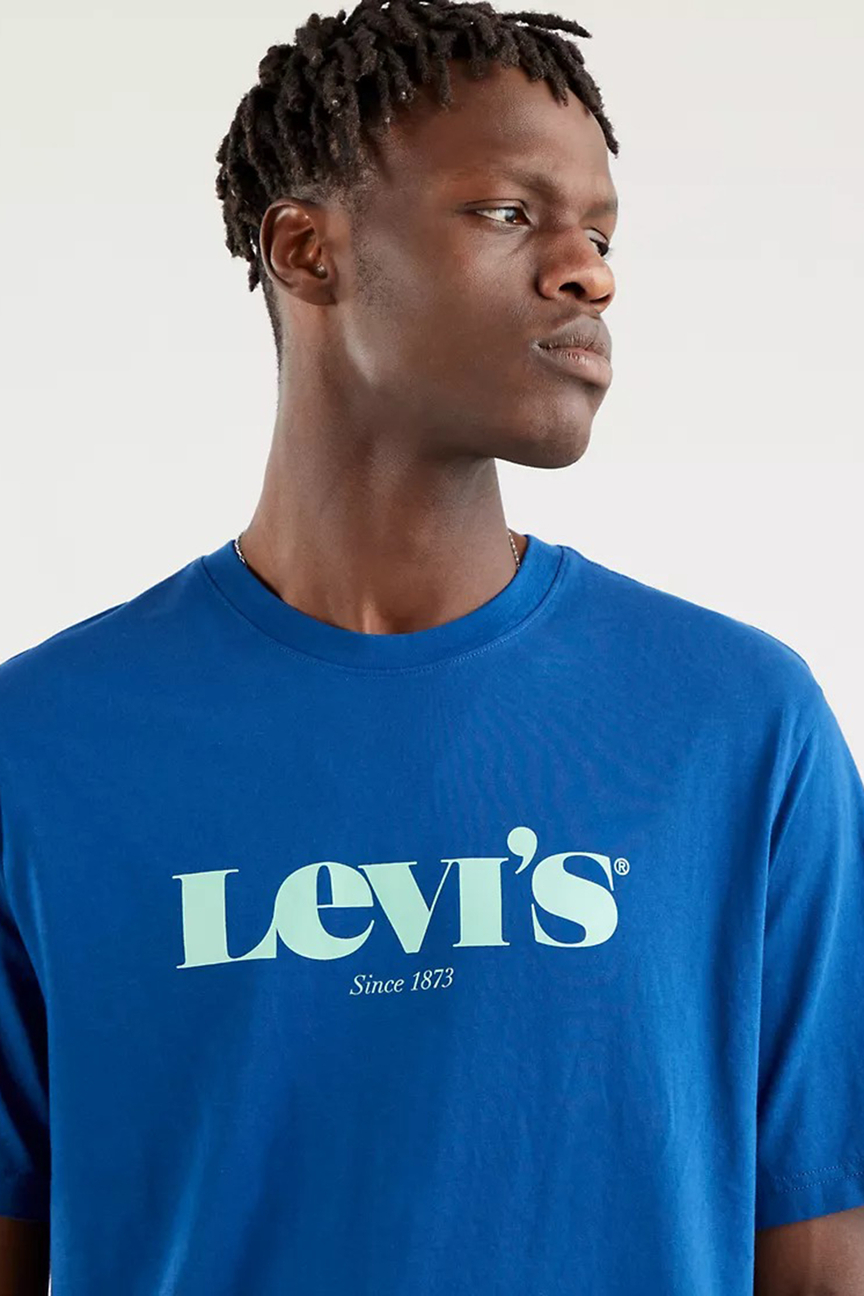 фото Футболка мужская 16143 levi's синяя 50 ru