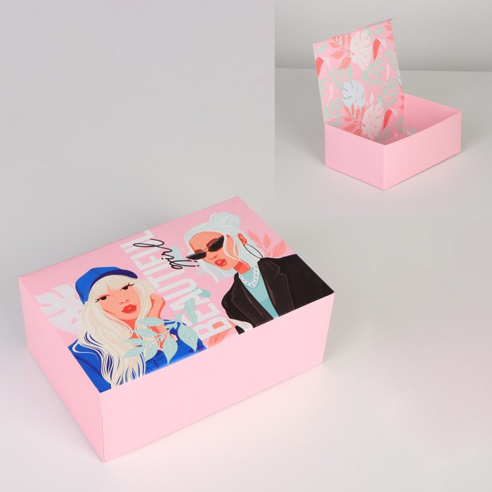 

Коробка подарочная Дарите Счастье GIRLS 12 х 8 х 12 см, Розовый