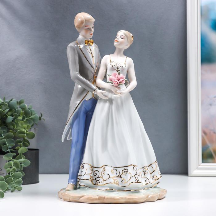 фото Сувенир керамика "жених и невеста - свадебный день" 35 см nobrand