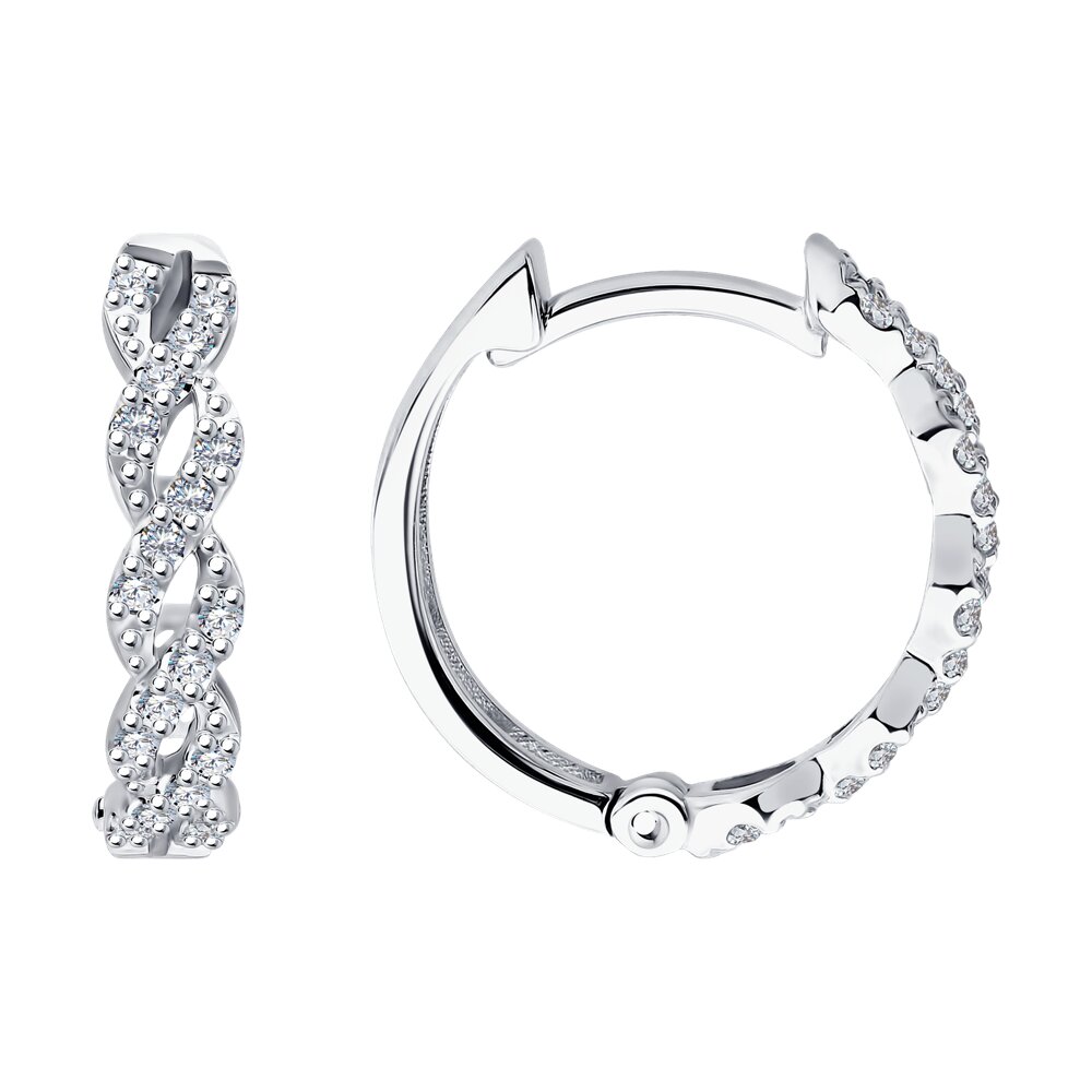 

Серьги конго из золота SOKOLOV 1022397-3, бриллиант, 1022397-3