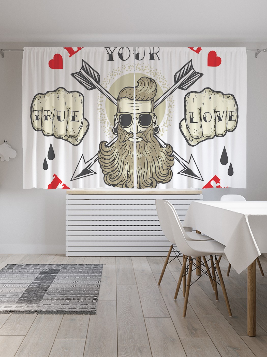 

Шторы JoyArty с фотопечатью "Позволь мне быть твоим" из сатена, 290х180 см, серия 131- 1