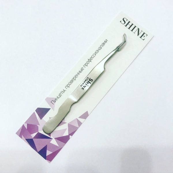 Пинцет SHINE (Шайн) Classic L-образный (японская сталь) silver star пинцет игла с отверстиями classic