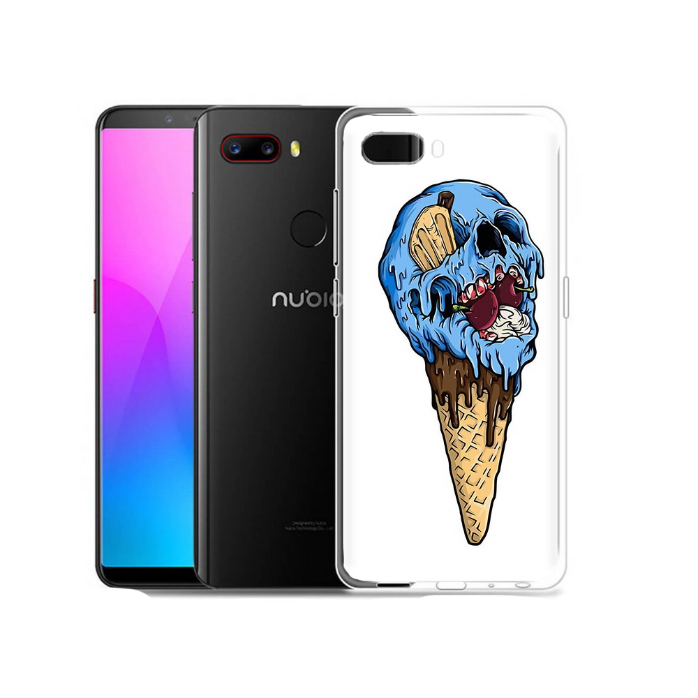 

Чехол MyPads Tocco для ZTE Nubia Z18 мороженное череп (PT115657.463.484), Прозрачный, Tocco