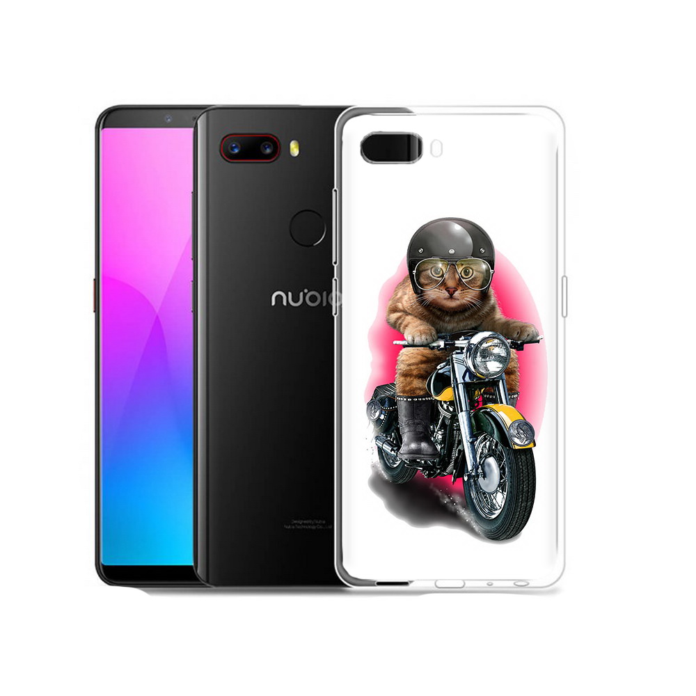 

Чехол MyPads Tocco для ZTE Nubia Z18 мото-кот (PT115657.463.485), Прозрачный, Tocco