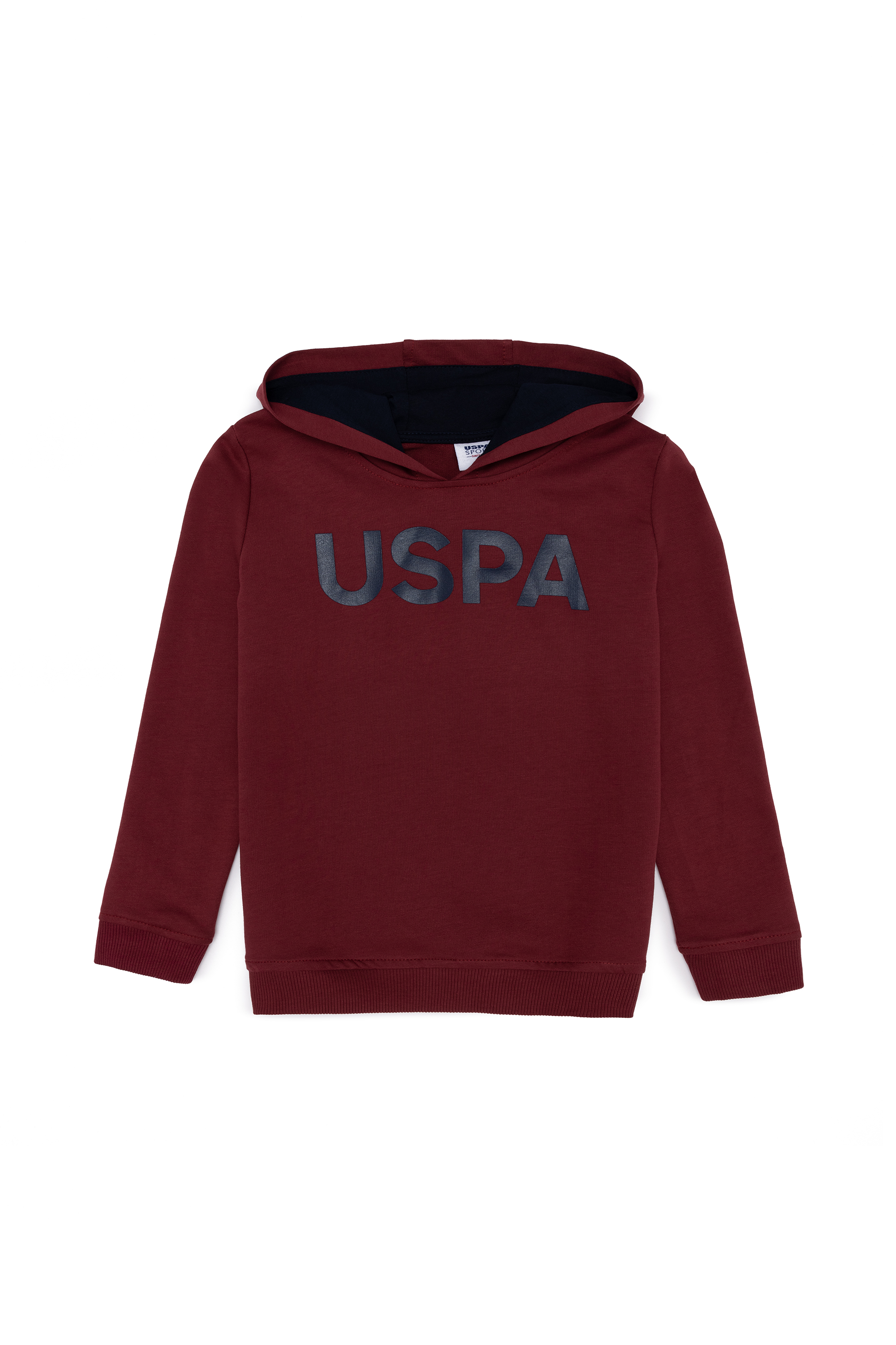 US Polo Assn Kids Hoodie G083SZ0820AMATASK022 in Burgundy, Size 134