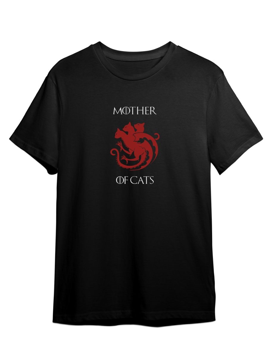 

Футболка унисекс СувенирShop Mother of cats/Игра престолов 13 черная 2XL (52-54), Черный, "Mother of cats/Мать кошек/Игра престолов" 13