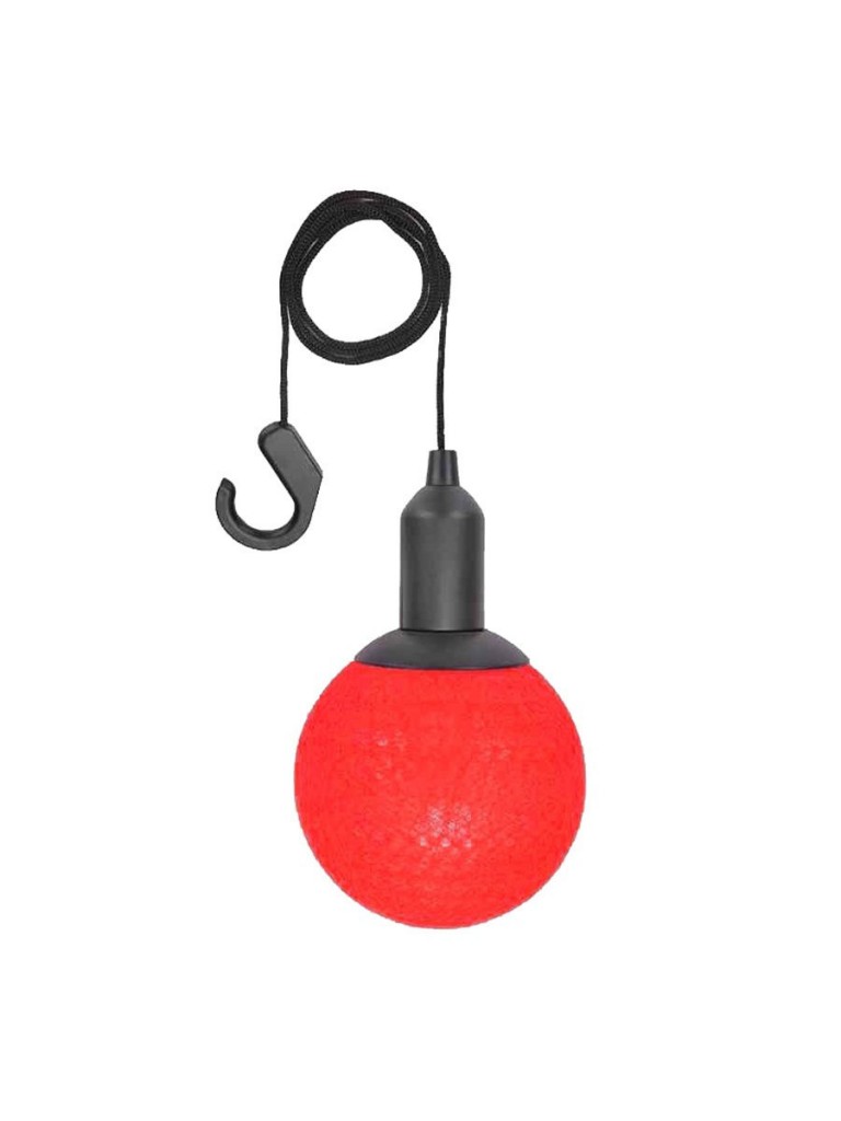 фото Подвесная лампа с крючком led cotton ball lamp, красная nobrand