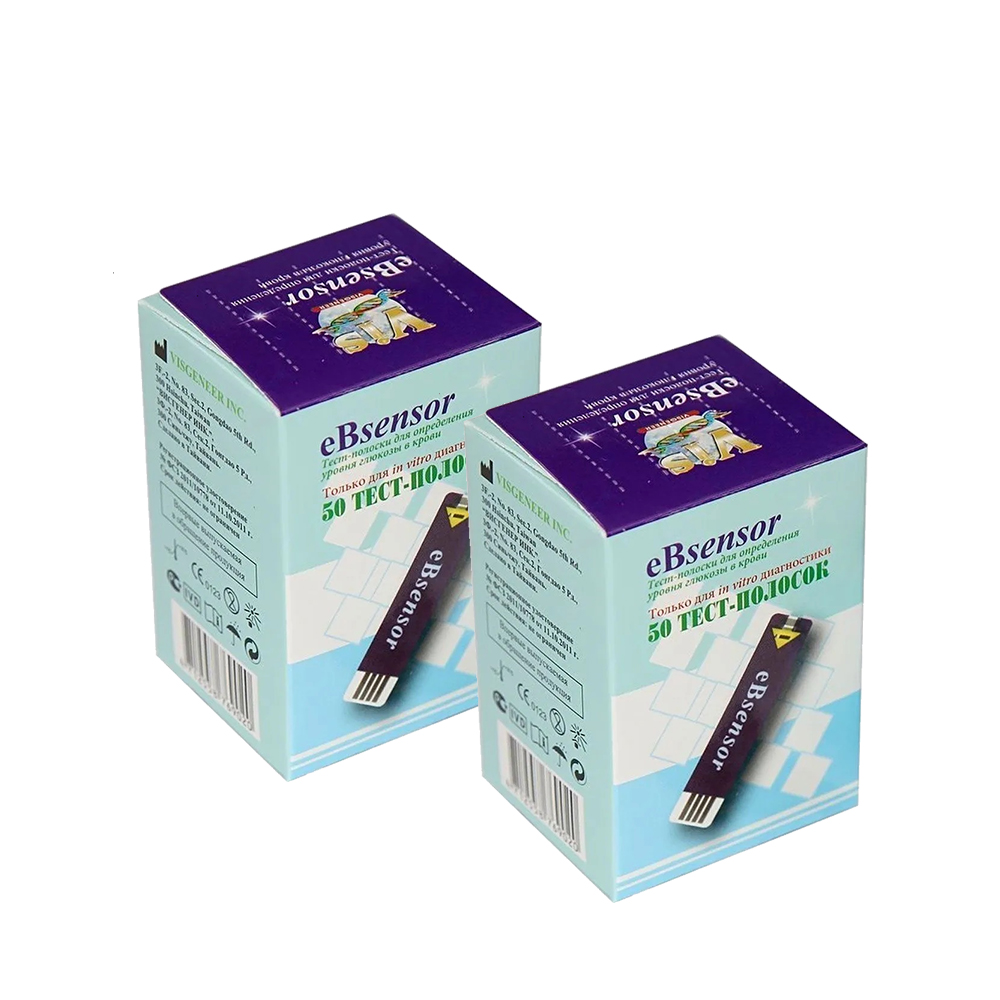 

Тест-полоски eBsensor, 50 шт, 2 упаковки