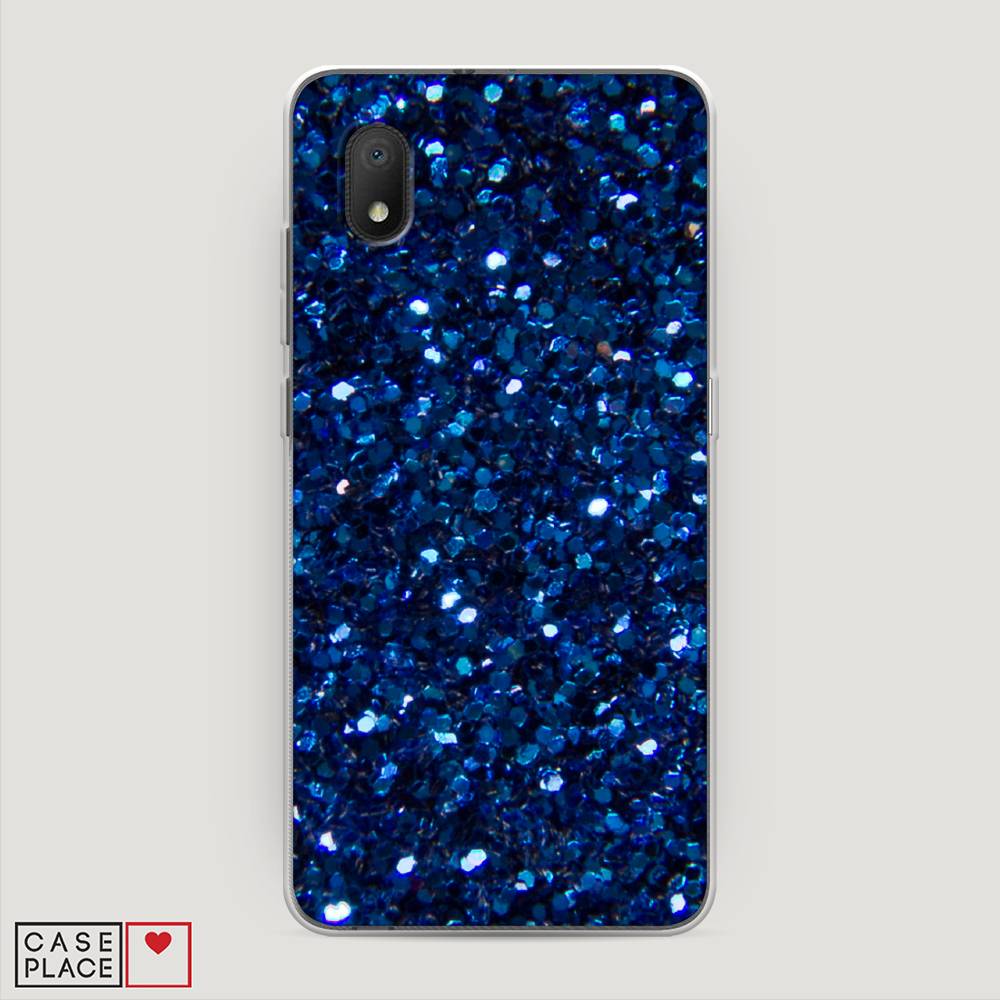 

Силиконовый чехол "Синие блестки рисунок" на Alcatel 1B (2020) 5002D