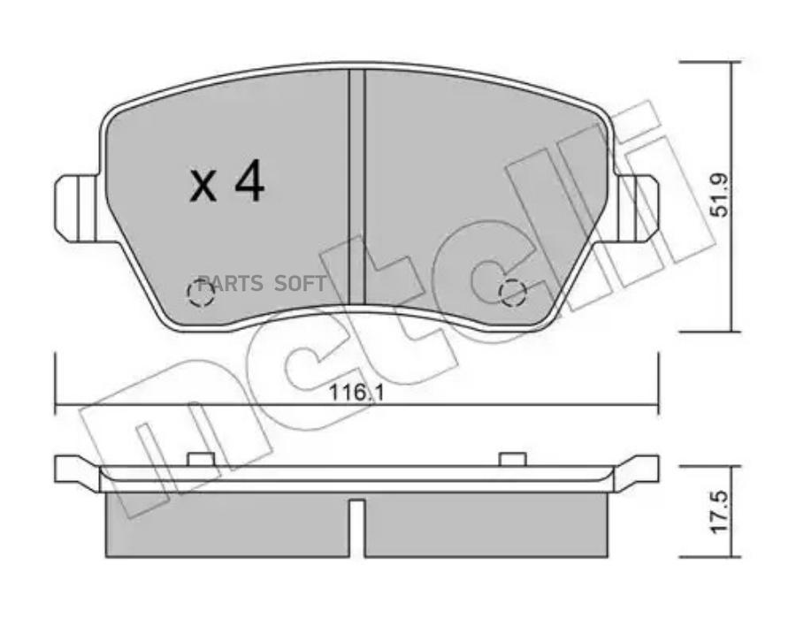 

Тормозные колодки METELLI 22-0485-0