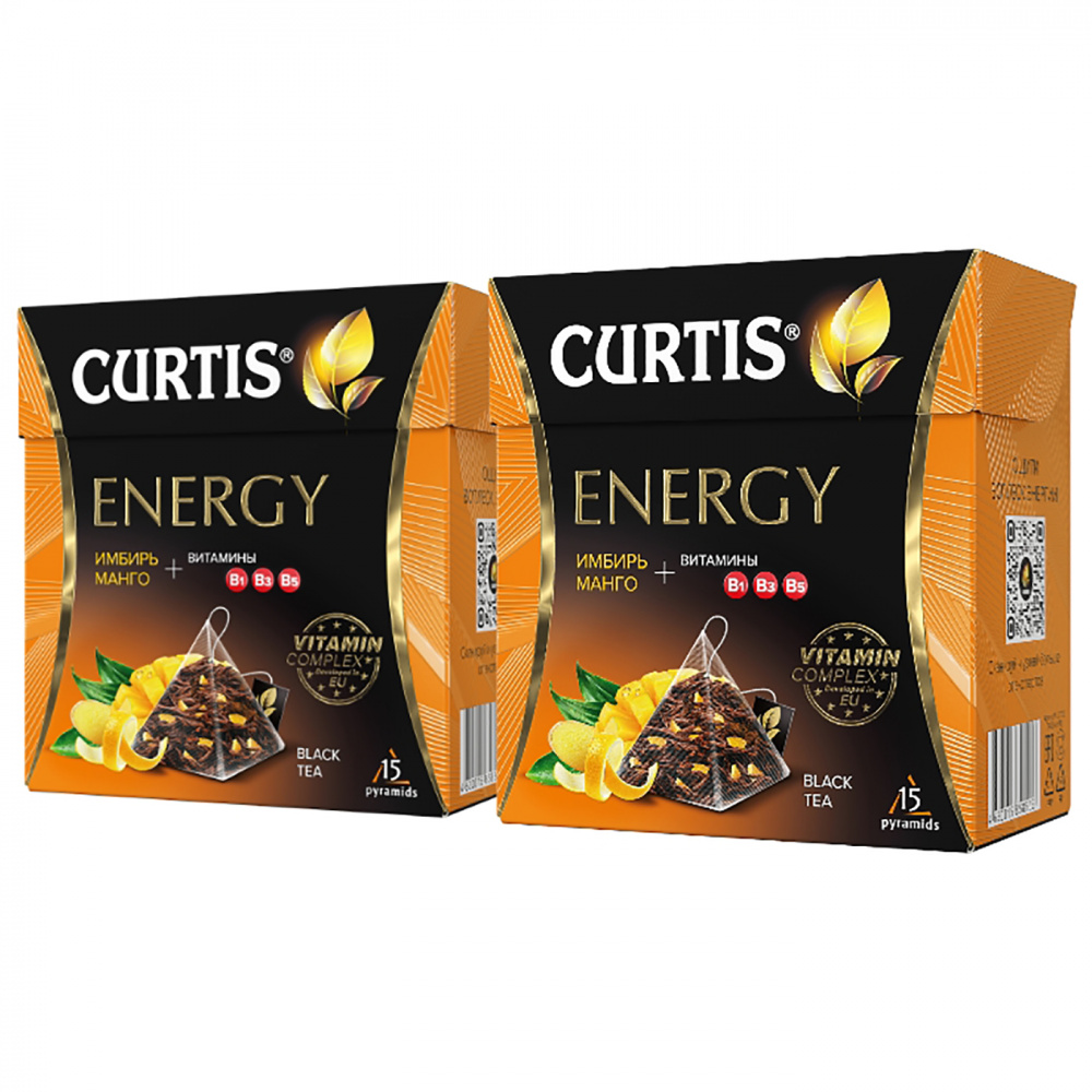 

Чай черный Curtis "Energy Tea", 15 пирамидок, 2 упаковки