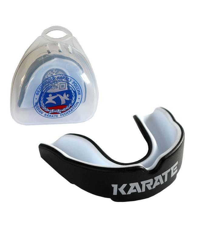 фото Капа детская fight expert karate mgx-003 kr blk, с футляром, черный/белый