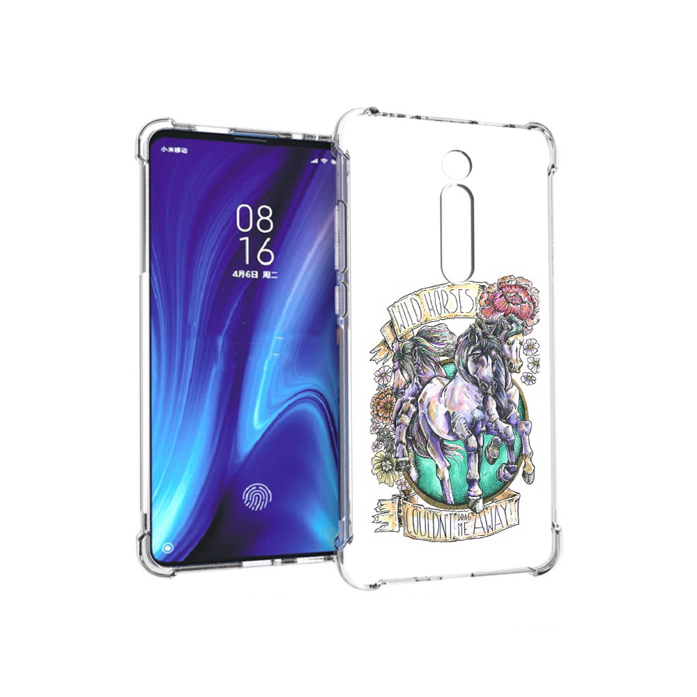 

Чехол MyPads Tocco для Xiaomi Redmi K20 рисунок коней в цветах (PT130504.291.582), Прозрачный, Tocco