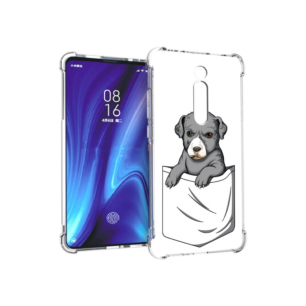 

Чехол MyPads Tocco для Xiaomi Redmi K20 собачка в кармане (PT130504.291.611), Прозрачный, Tocco