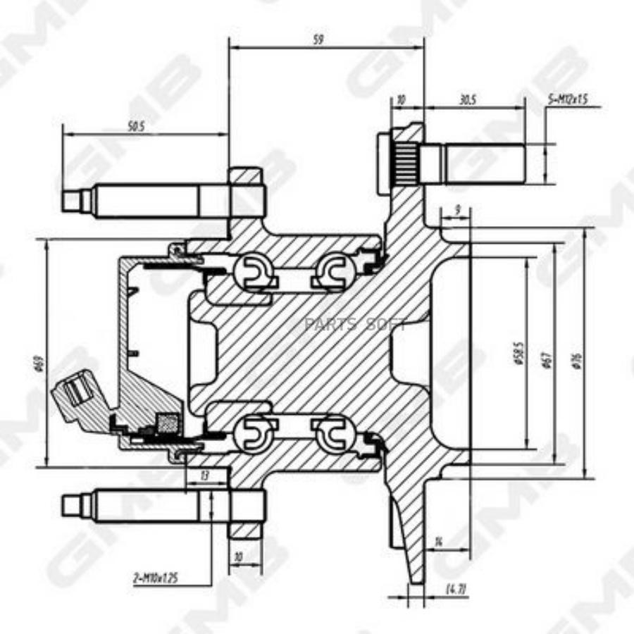 

Ступичный Узел Задний Gmb GMB арт. GH34990A