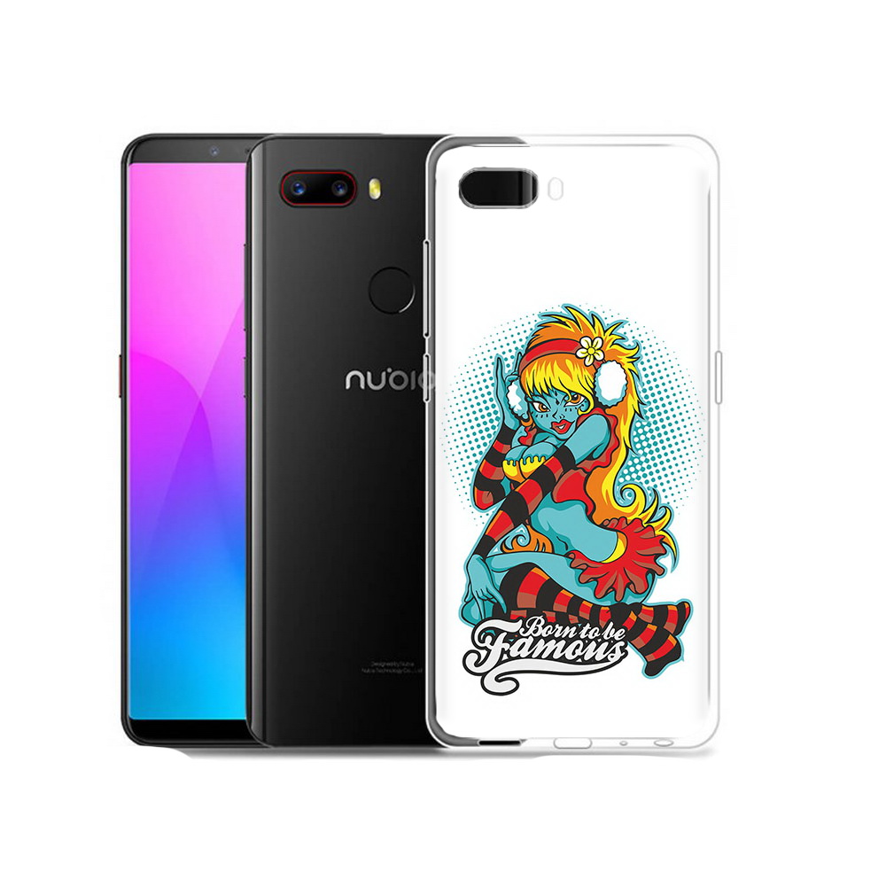 

Чехол MyPads Tocco для ZTE Nubia Z18 нарисованная девушка в наушниках (PT115657.463.498), Прозрачный, Tocco