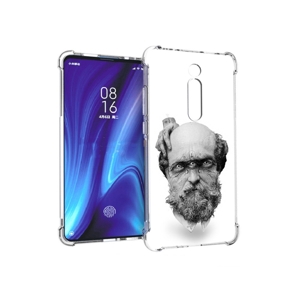

Чехол MyPads Tocco для Xiaomi Redmi K20 страшный бородатый мужчина абстракция, Прозрачный, Tocco