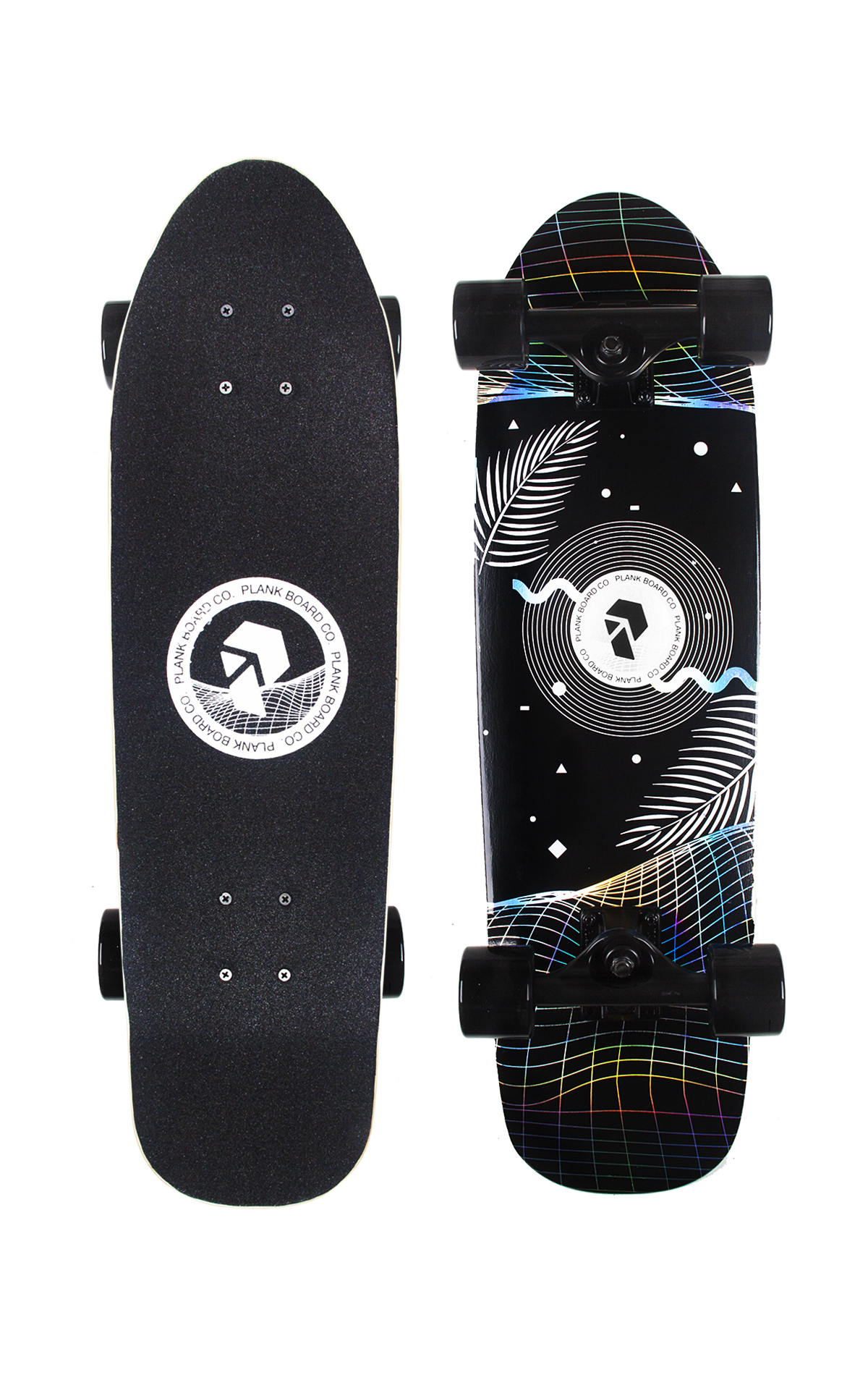 Скейтборд Plank Space 72х20,3 см, черный