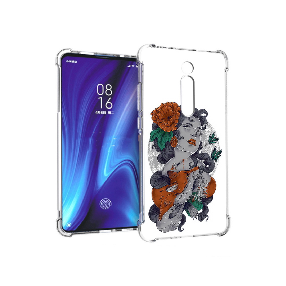 

Чехол MyPads Tocco для Xiaomi Redmi K20 темная девушка с лисой (PT130504.291.639), Прозрачный, Tocco