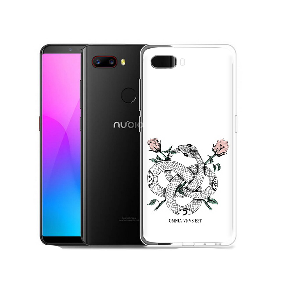 

Чехол MyPads Tocco для ZTE Nubia Z18 нарисованная змея абстракция (PT115657.463.502), Прозрачный, Tocco