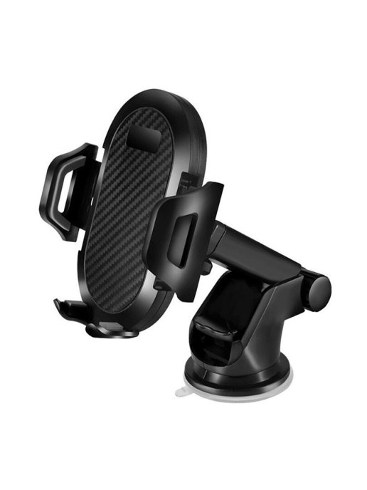фото Телескопический автомобильный держатель 360° для смартфонов, на присоске (черно-серый) family shop