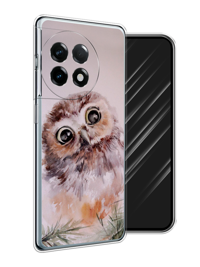 

Чехол Awog на OnePlus 11R "Сова на розовом", Розовый;коричневый, 154150-1
