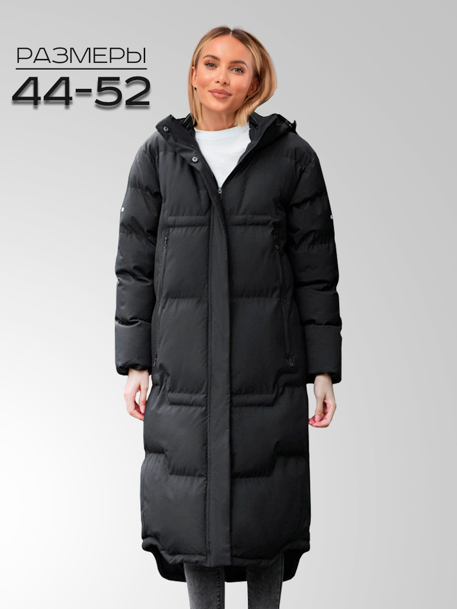 

Пальто женское DaPrivet 229301 черное 3XL, Черный, 229301