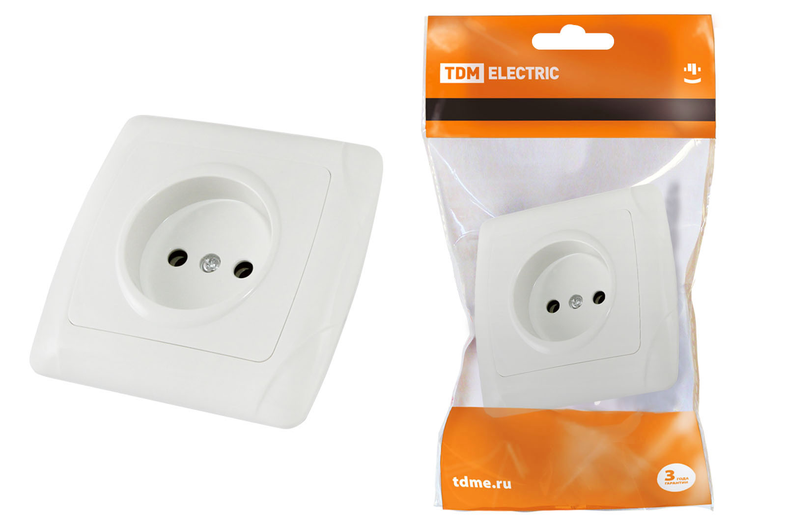 

Розетка TDM ELECTRIC 2П SQ1805-0015, Белый, Онега-6