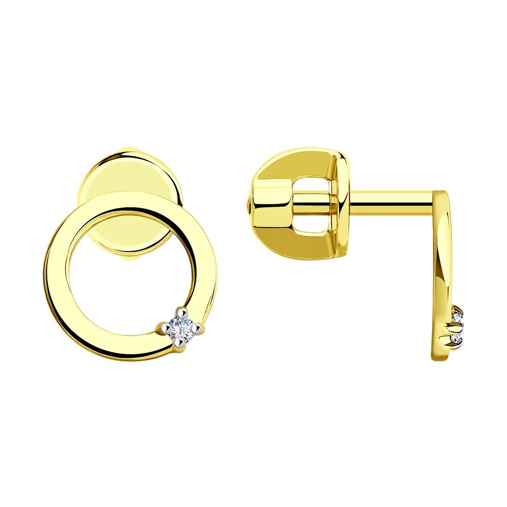 

Серьги из золота SOKOLOV 029499-2, фианит, 029499-2