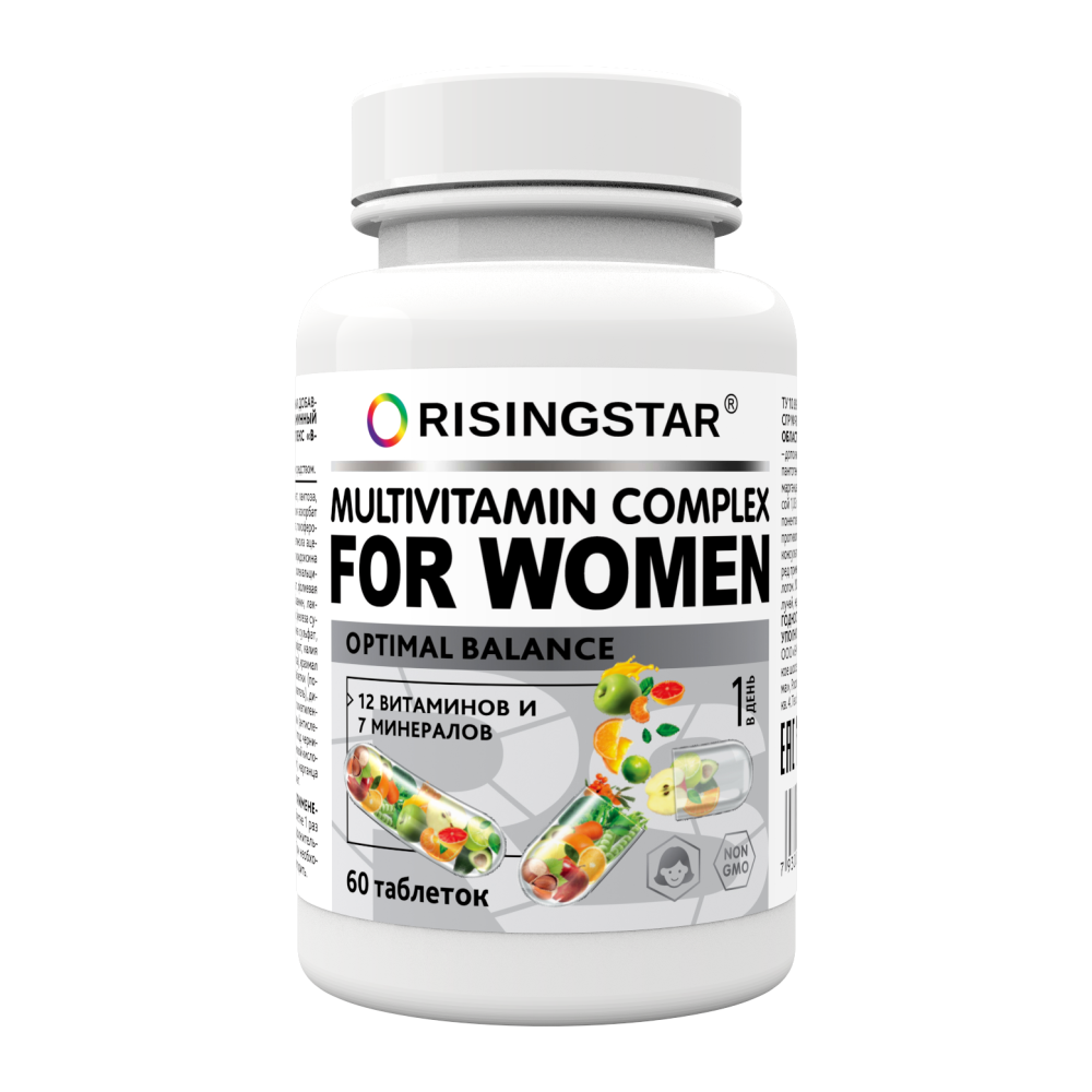 Поливитаминный минеральный комплекс для женщин Risingstar таблетки 1030 мг 60 шт.
