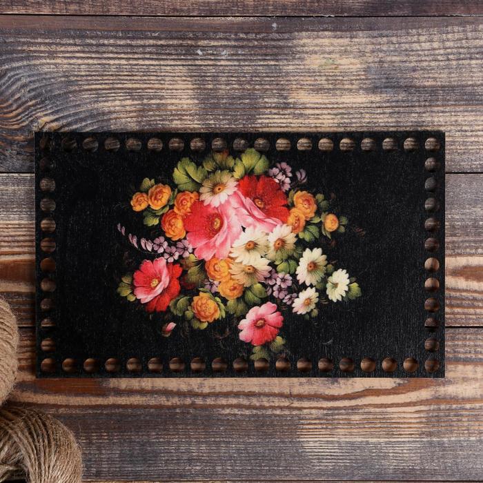 

Заготовка для вязания "Прямоугольник Жостовская роспись №1", донышко, размер 2515 см, Разноцветный