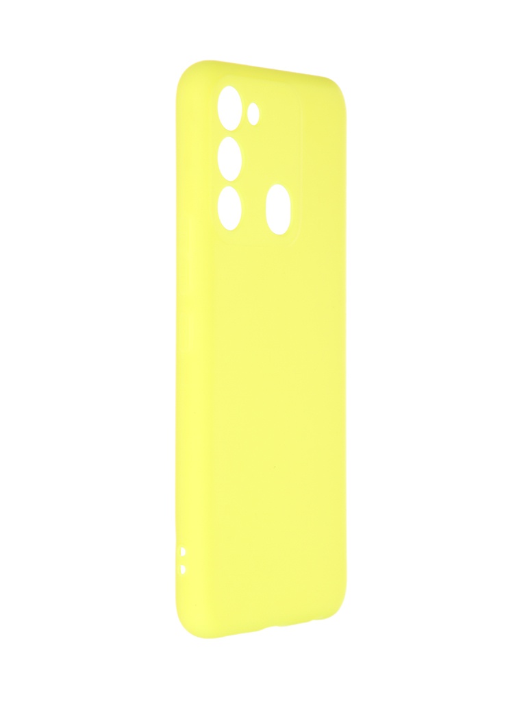 Чехол DF для Tecno Spark Go 2022/Spark 8C Silicone Yellow tCase-07