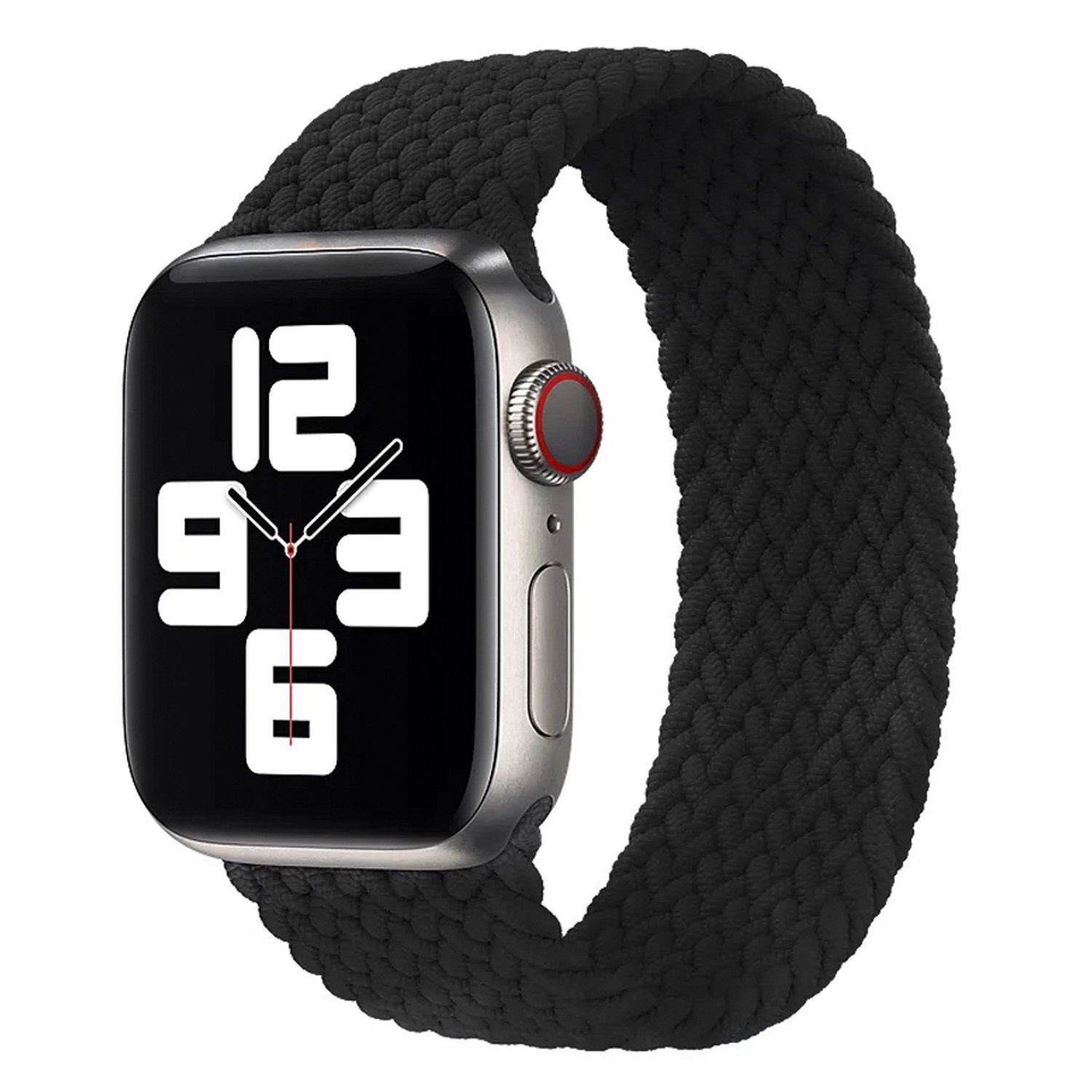 

Ремешок для Apple Watch 42/44 mm тканевый (размер M/155 мм) <черный>