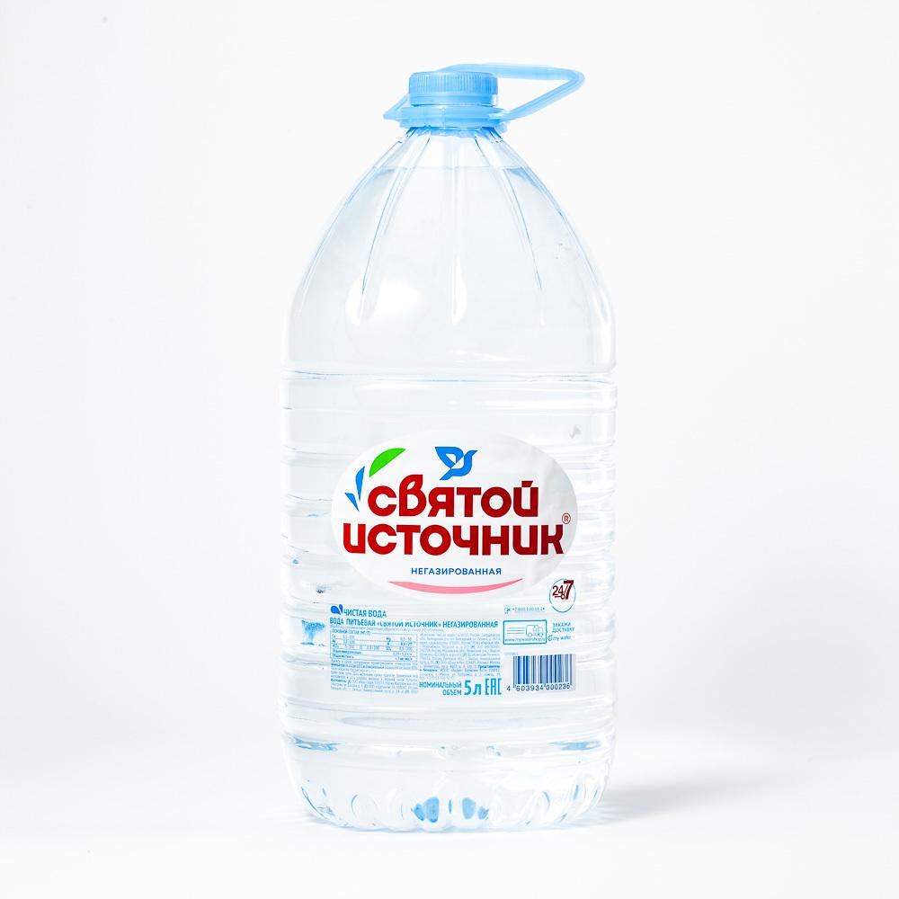 Вода Святой Источник негазированная пластик 5 л