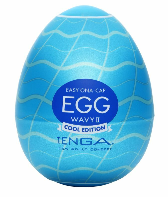 фото Мастурбатор-яйцо с охлаждающей смазкой egg wavy ii cool tenga