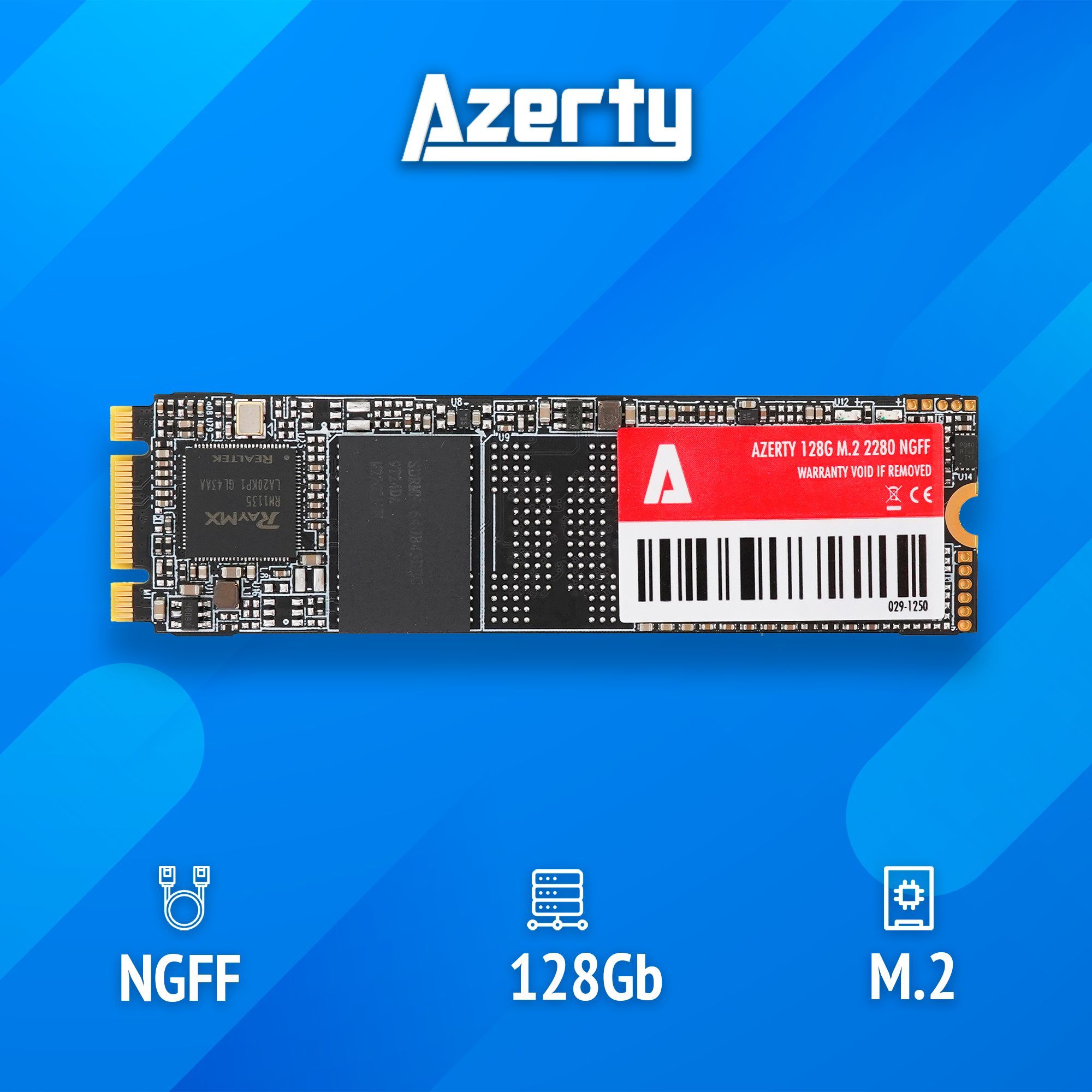 SSD накопитель Azerty Azerty M.2 2280 NGFF 128G M.2 2280 (029-1250)