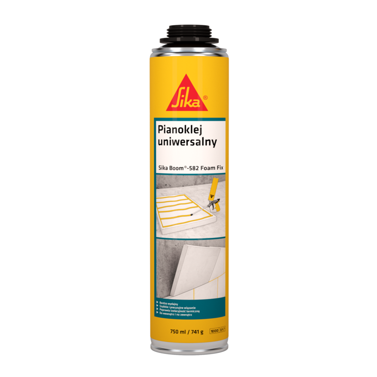 

Клей-пена Sika Boom-582 Foam Fix C852,профессиональная 750 мл *1/12