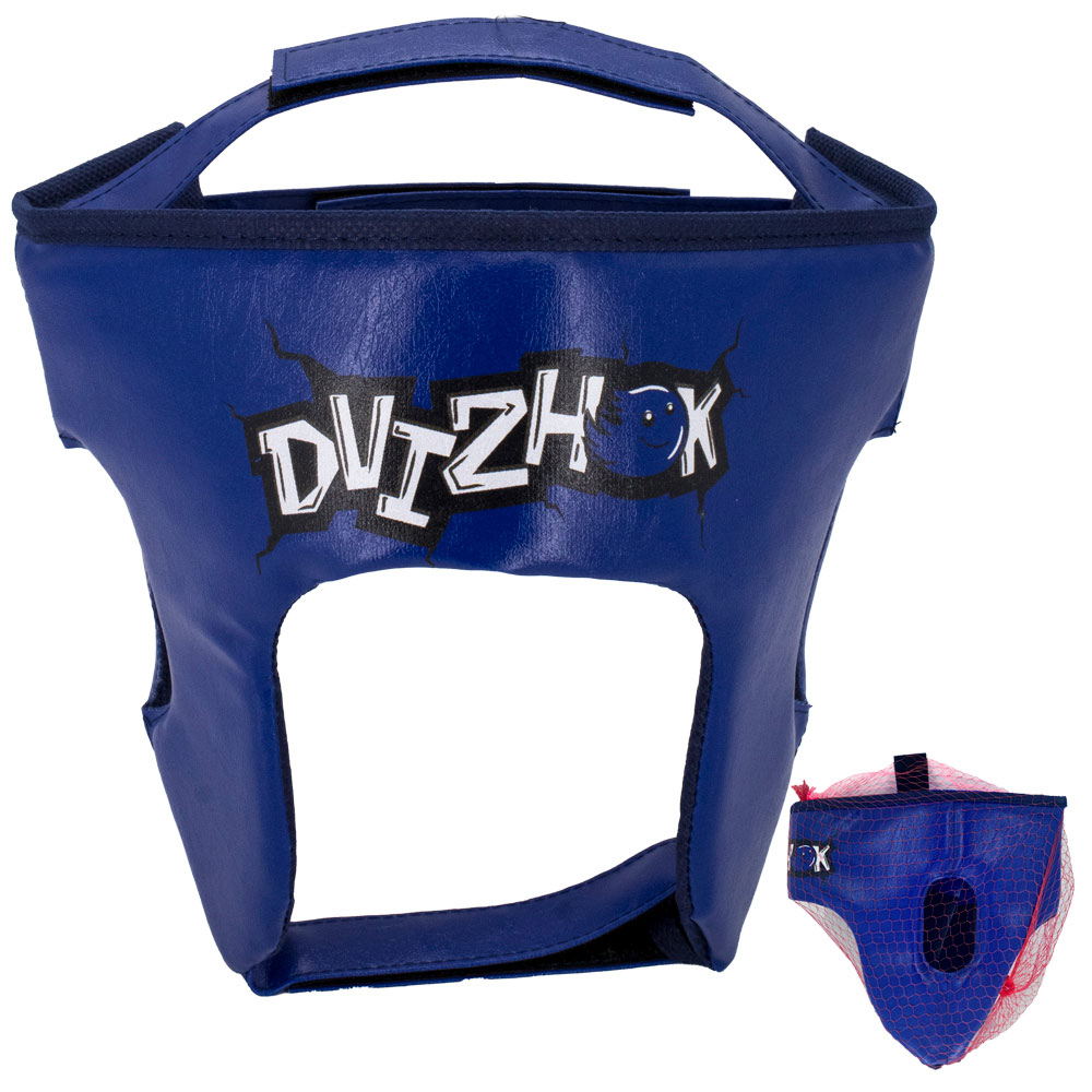 Шлем Боксерский детский в сетке, черный. Dvizhok