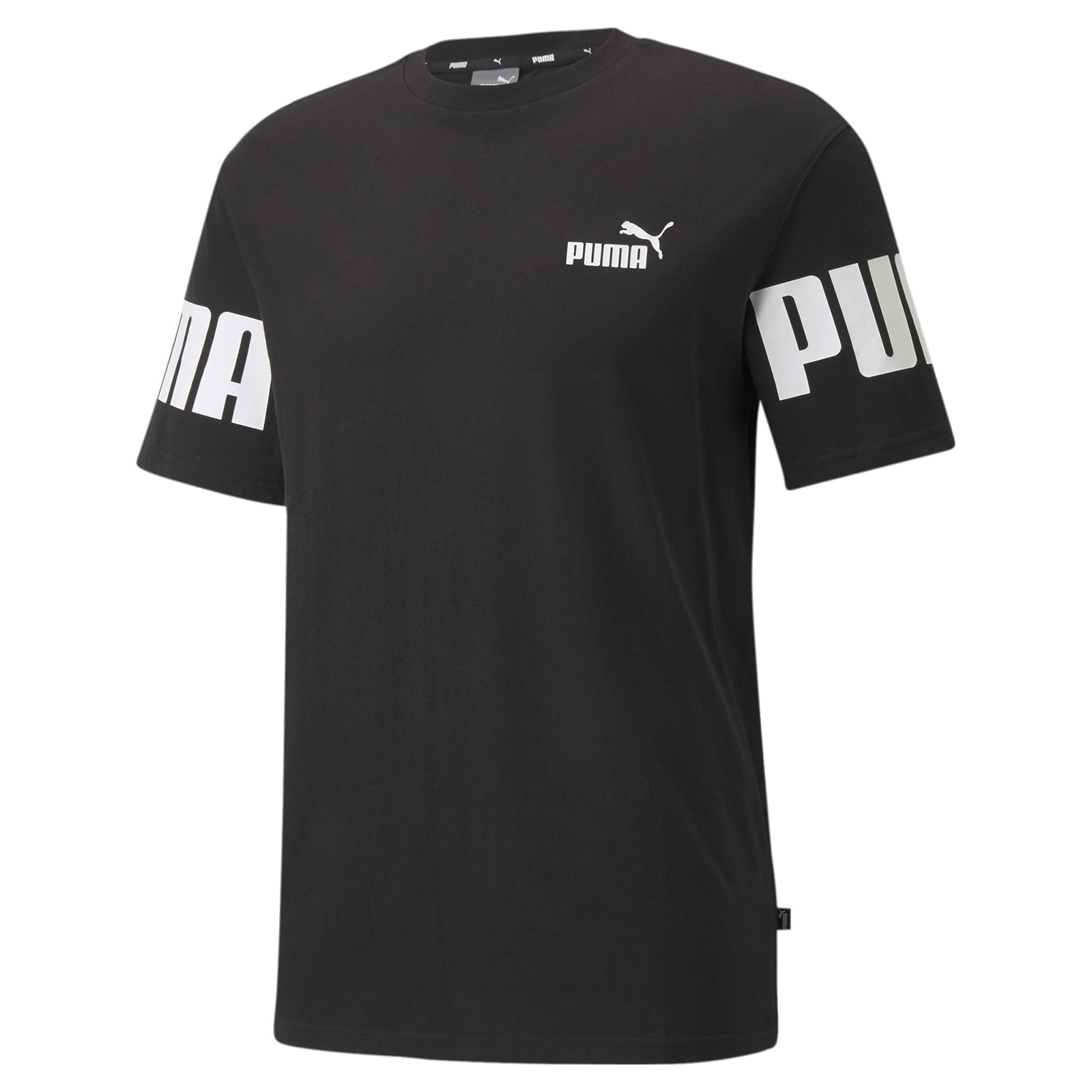 фото Футболка мужская puma power colorblock tee черная m