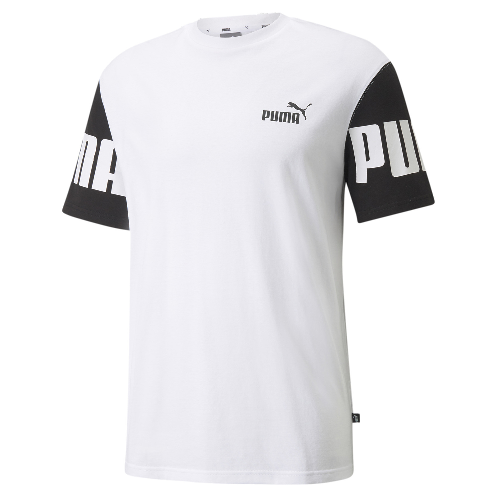 фото Футболка мужская puma power colorblock tee белая s