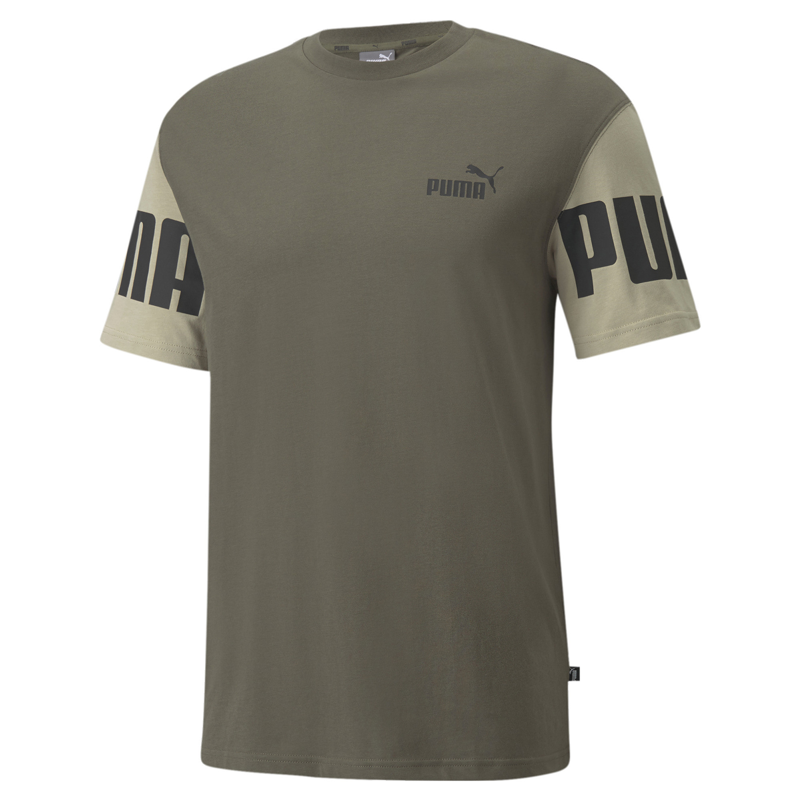 

Футболка мужская PUMA Power Colorblock Tee зеленая L, Power Colorblock Tee
