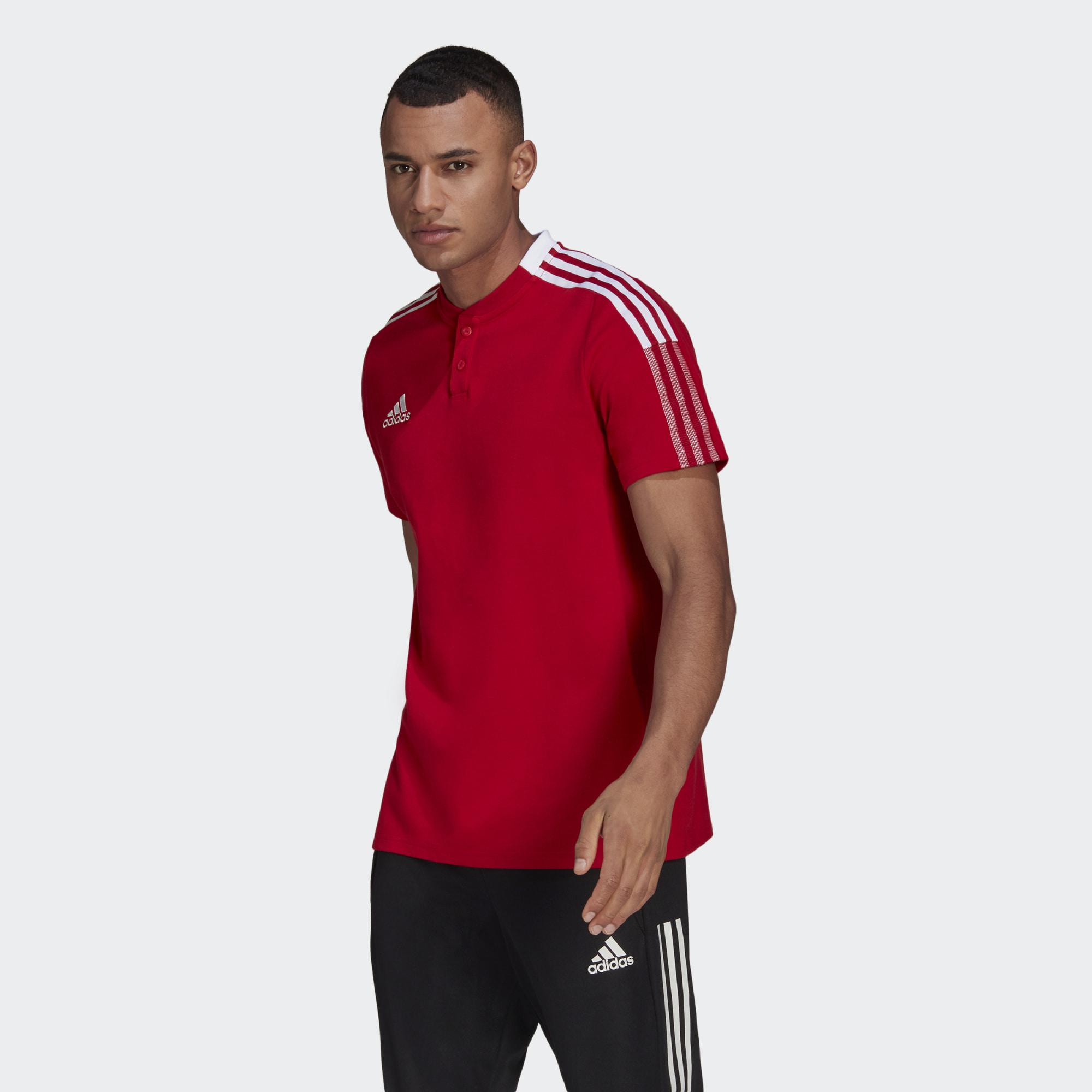 фото Футболка-поло мужская adidas tiro21 polo красная xs