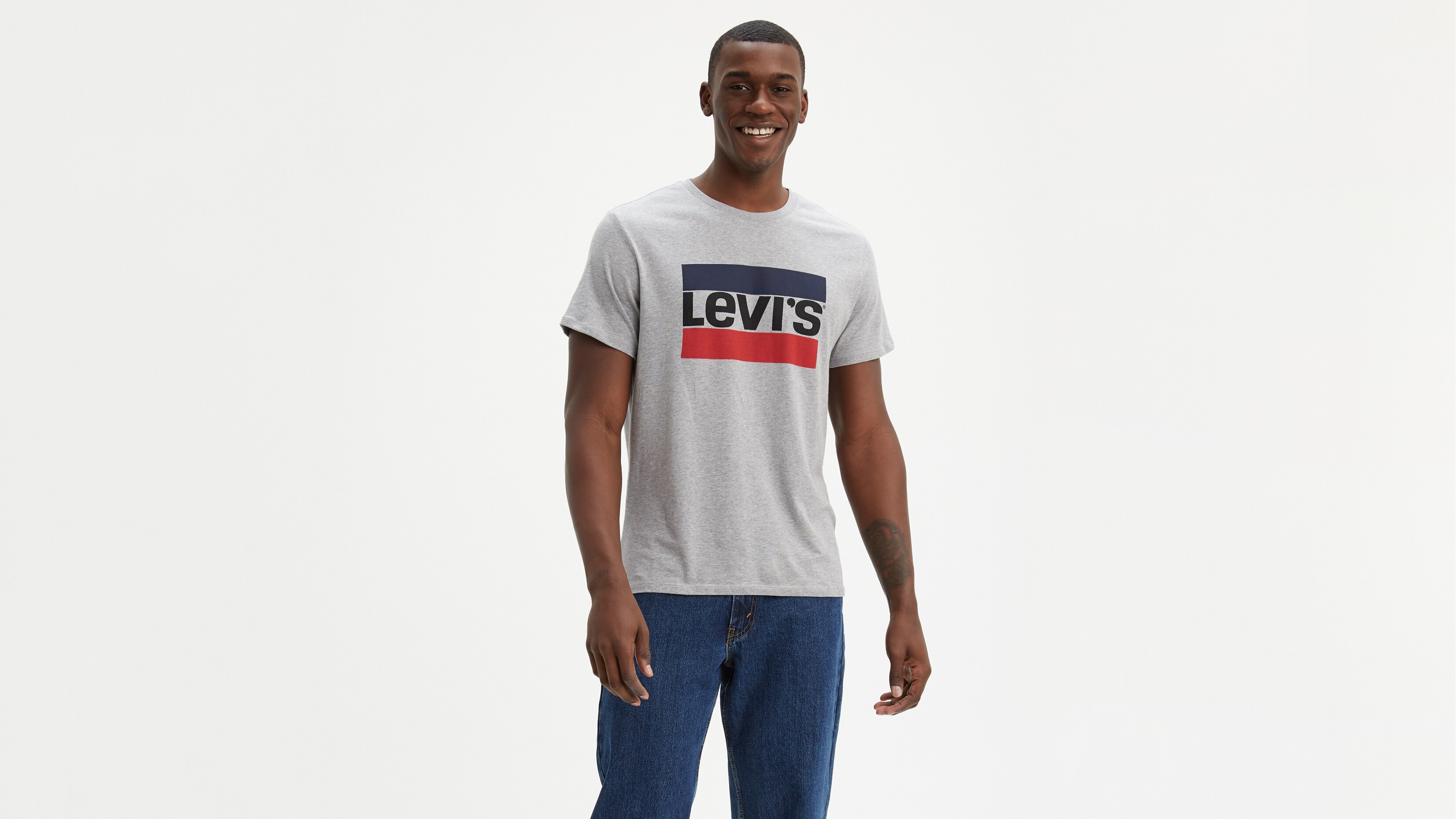 фото Футболка мужская levi's sportswear logo graphic серая m