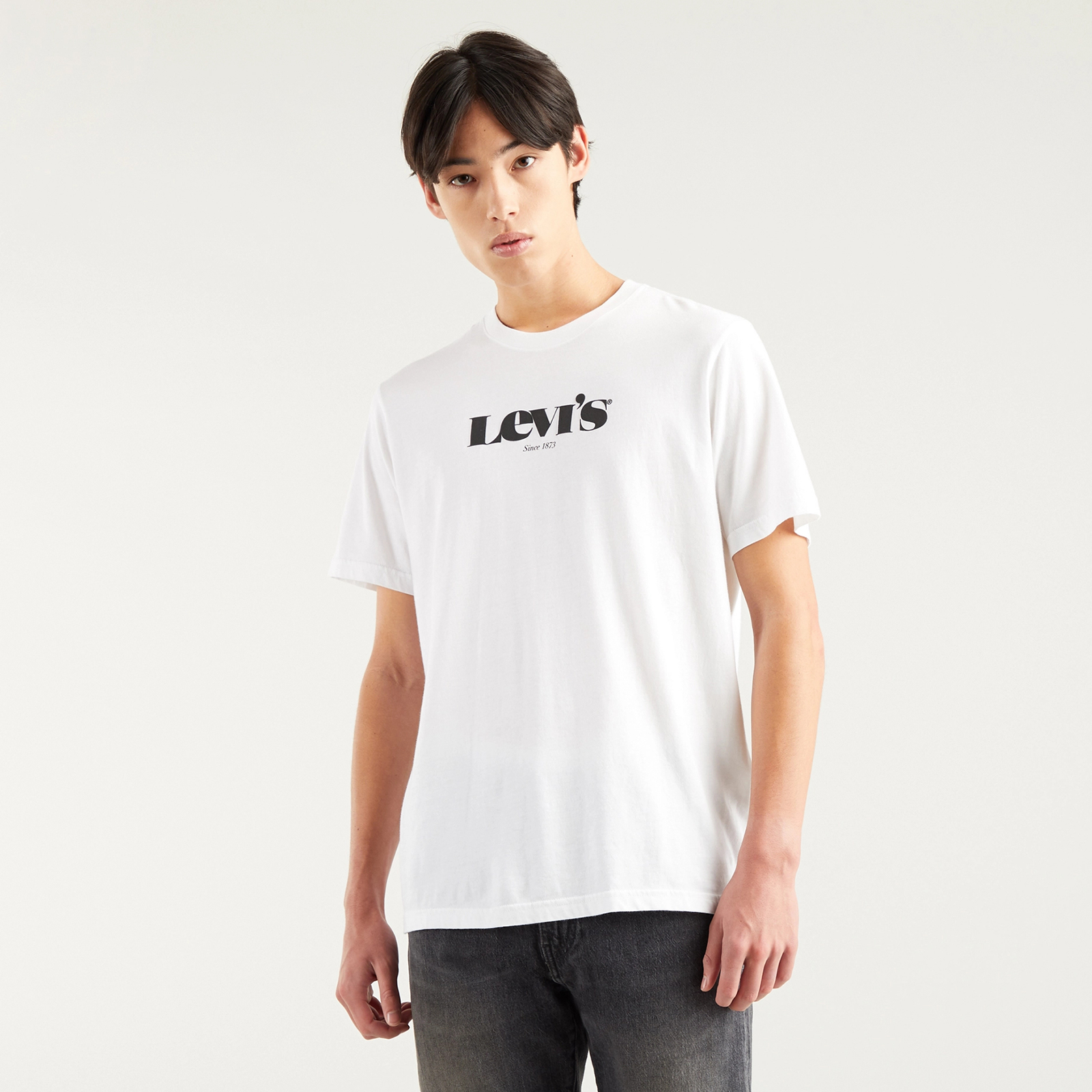 фото Футболка мужская levi's ss relaxed fit tee белая xs