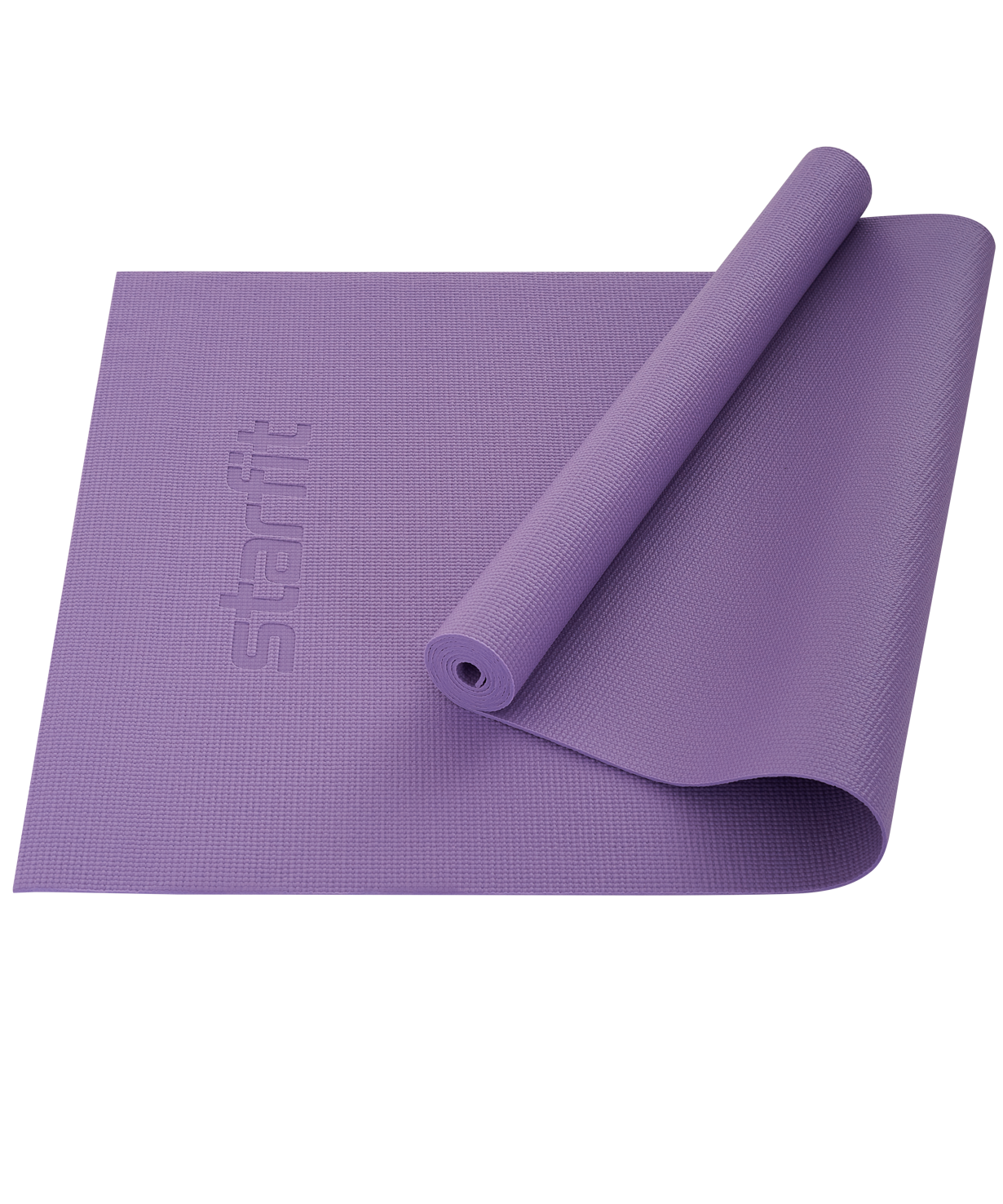 фото Коврик для йоги и фитнеса starfit core fm-101 фиолетовая пастель 173 см, 3 мм
