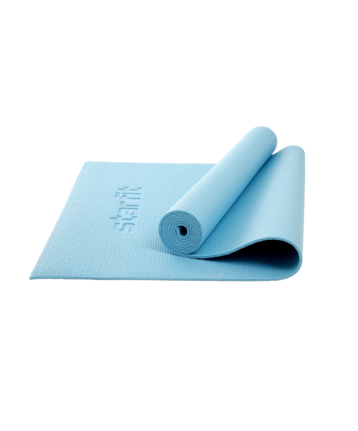 фото Коврик для йоги и фитнеса starfit core fm-101 173x61, pvc, синий пастель, 0,5 см