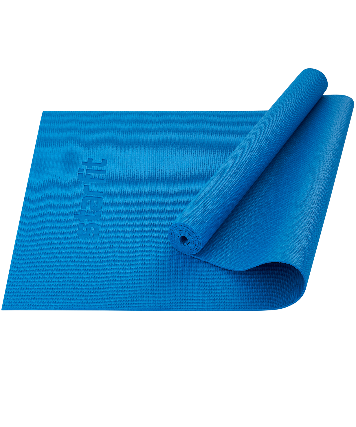 фото Коврик для йоги и фитнеса starfit core fm-104 blue 183 см, 4 мм