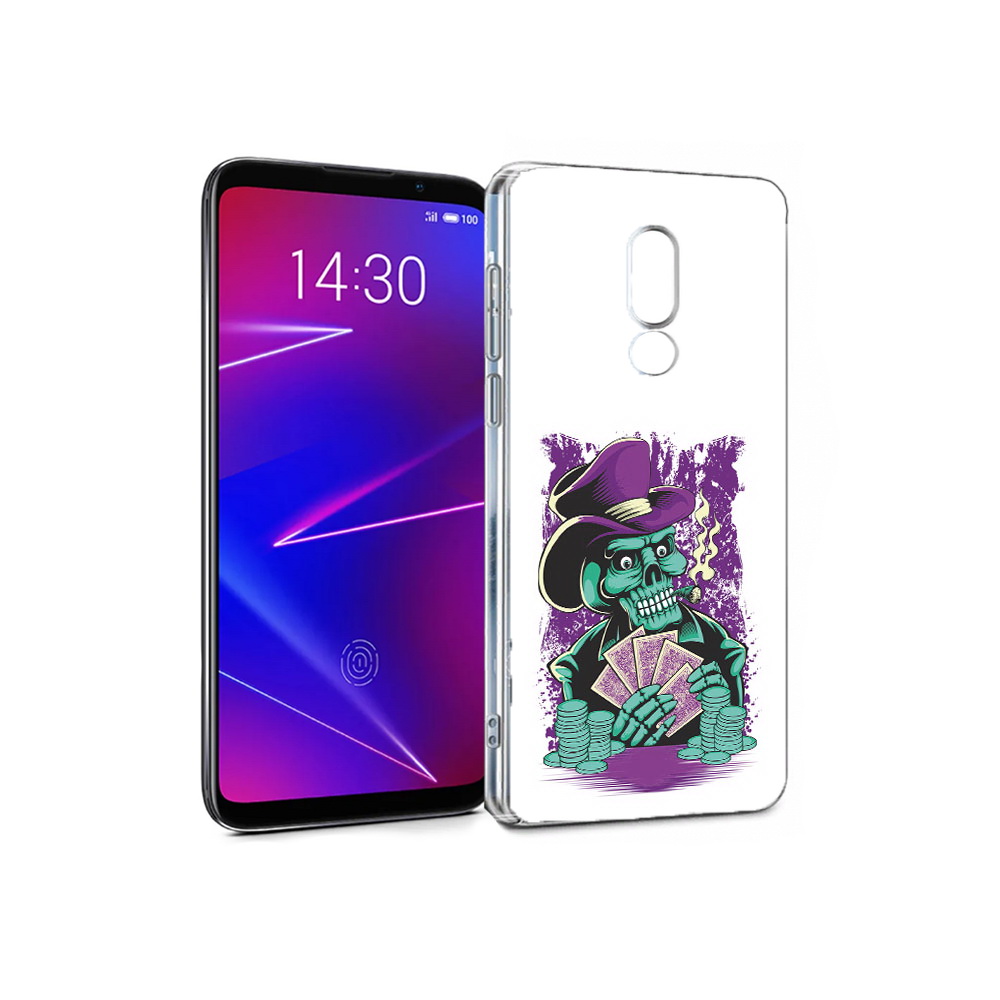 

Чехол MyPads Tocco для Meizu 16 зеленый череп с картами (PT136611.84.361), Прозрачный, Tocco