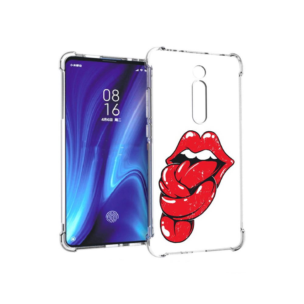Чехол MyPads Tocco для Xiaomi Redmi K20 яркие губы с языком (PT130504.291.705)